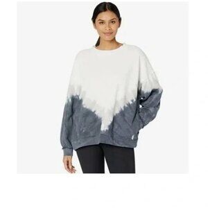 Free People Movement Medium Oversize Long Sleeve Tye Dye Sweatshirt Pockets | J1